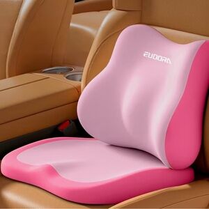Pink and White Car/Office Seat Cushion